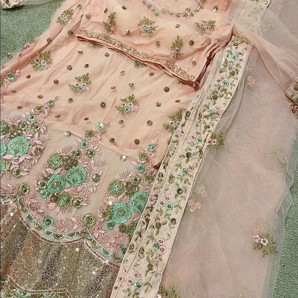 Pink Indian Lehenga - Picture 5 of 7